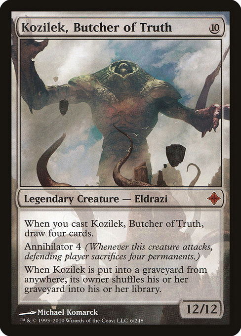 Kozilek, Butcher of Truth, art by Michael Komarck