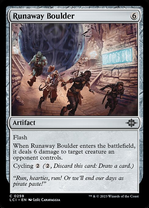 Runaway Boulder, art by Loïc Canavaggia