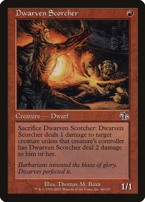 Dwarven Scorcher, art by Thomas M. Baxa