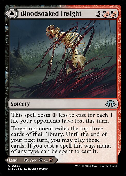 Bloodsoaked Insight // Sanguine Morass, art by David Álvarez