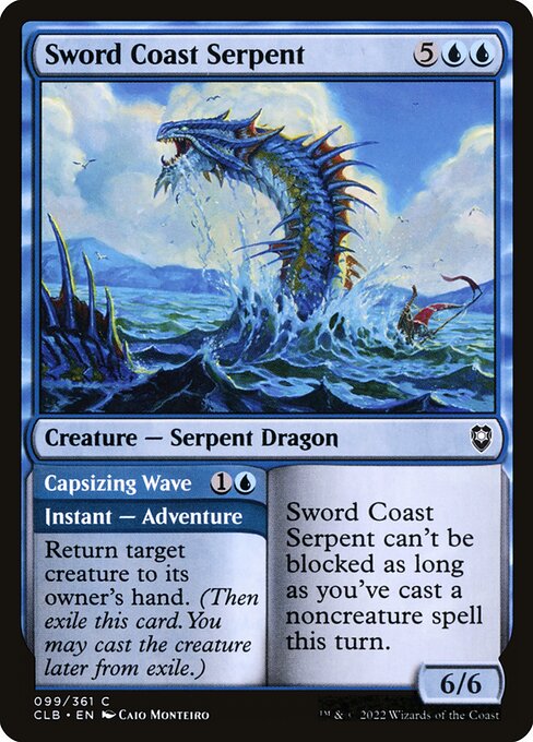Sword Coast Serpent // Capsizing Wave, art by Caio Monteiro