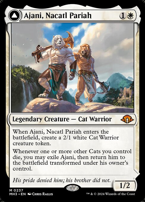 Ajani, Nacatl Pariah // Ajani, Nacatl Avenger, art by Chris Rallis