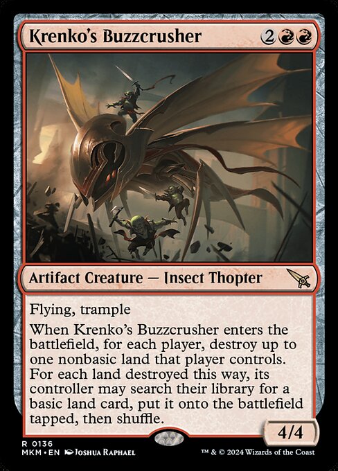 Krenko's Buzzcrusher, art by Joshua Raphael