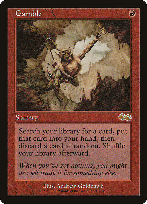 Gamble, art by Andrew Goldhawk