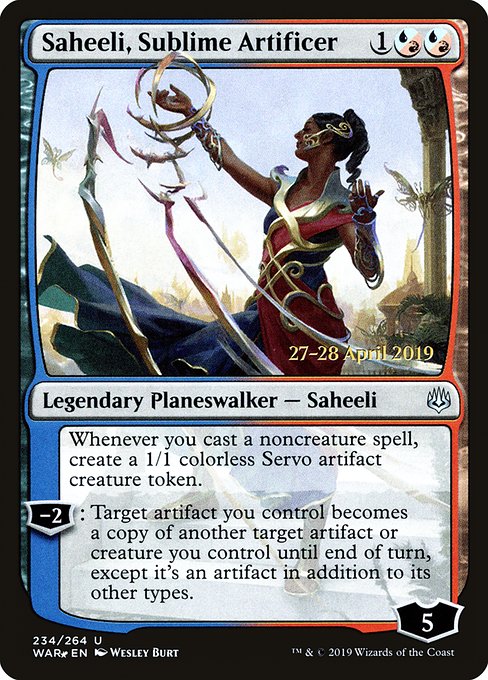 Saheeli, Sublime Artificer, art by Wesley Burt
