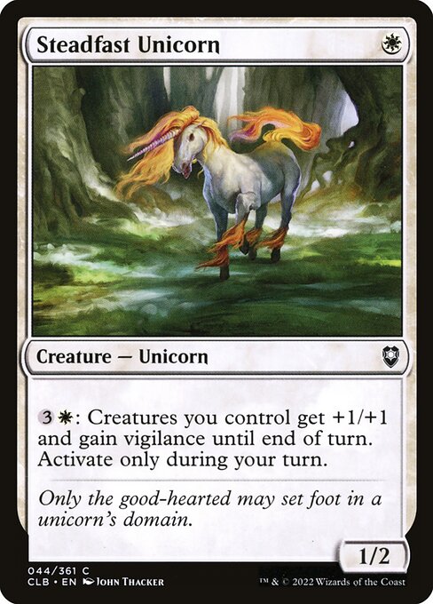 Steadfast Unicorn, art by John Thacker