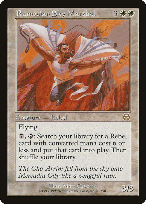 Ramosian Sky Marshal, art by Matt Cavotta