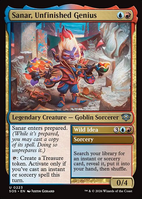 Sanar, Unfinished Genius // Wild Idea, art by Justin Gerard