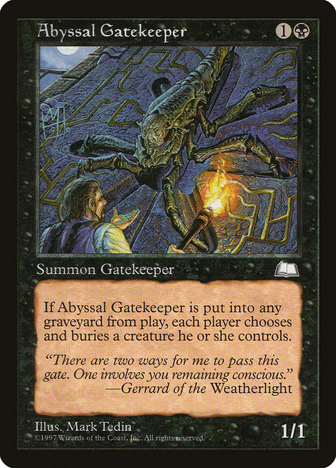 Abyssal Gatekeeper, art by Mark Tedin