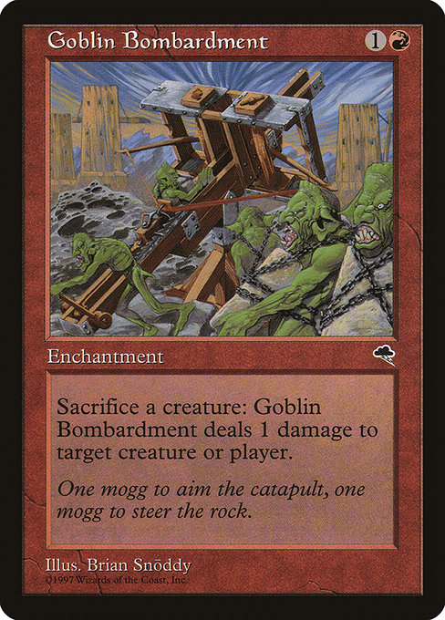 Goblin Bombardment, art by Brian Snõddy