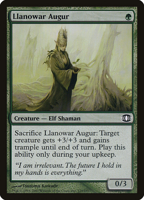 Llanowar Augur, art by Tsutomu Kawade