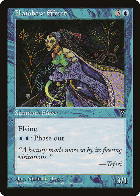 Rainbow Efreet, art by Nathalie Hertz