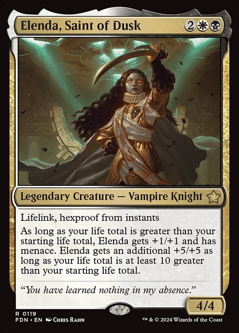 Elenda, Saint of Dusk, art by Chris Rahn