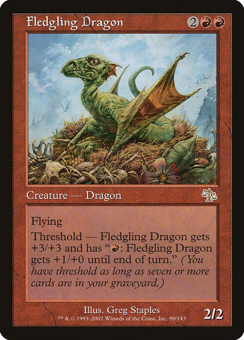 Fledgling Dragon, art by Greg Staples