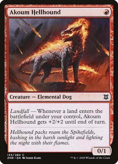 Akoum Hellhound, art by Jason Kang