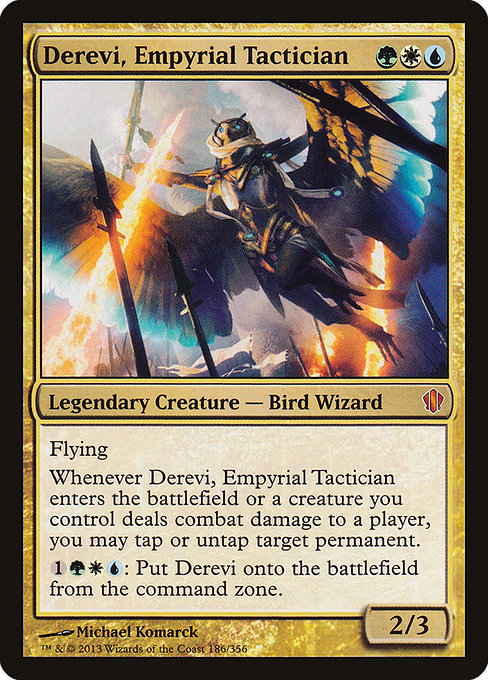 Derevi, Empyrial Tactician, art by Michael Komarck