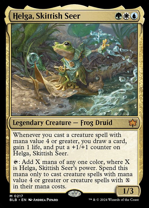 Helga, Skittish Seer, art by Andrea Piparo