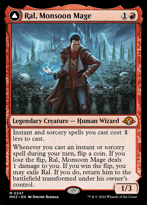 Ral, Monsoon Mage // Ral, Leyline Prodigy, art by Dmitry Burmak