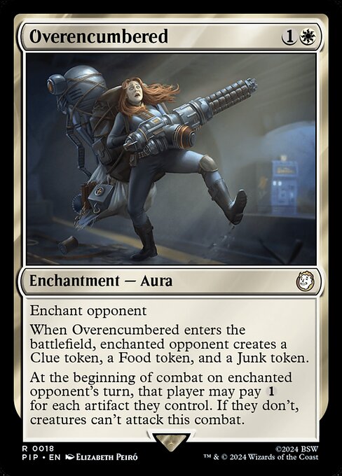 Overencumbered, art by Elizabeth Peiró
