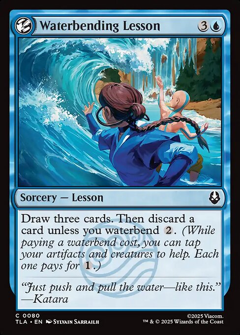 Waterbending Lesson, art by Sylvain Sarrailh