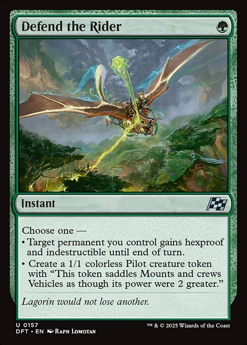 Defend the Rider, art by Raph Lomotan