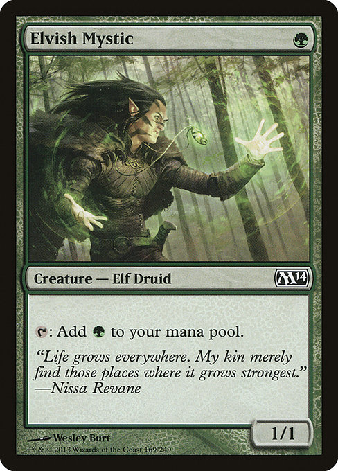 Elvish Mystic, art by Wesley Burt