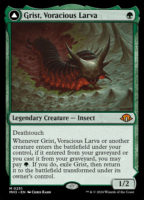 Grist, Voracious Larva // Grist, the Plague Swarm, art by Chris Rahn