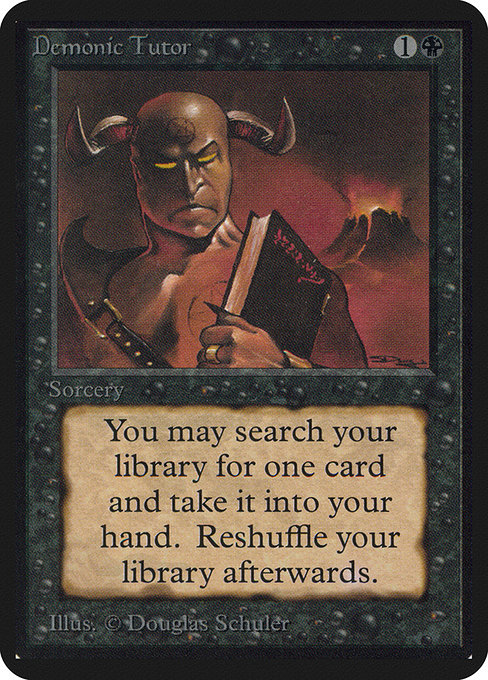 Demonic Tutor, art by Douglas Shuler