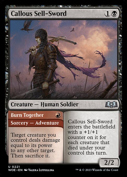 Callous Sell-Sword // Burn Together, art by Valera Lutfullina