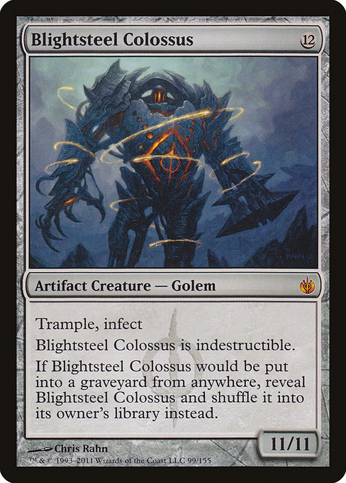 Blightsteel Colossus, art by Chris Rahn