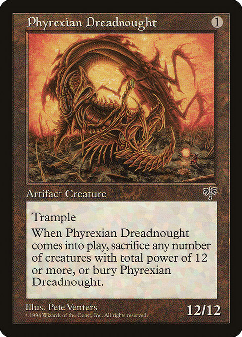 Phyrexian Dreadnought, art by Pete Venters