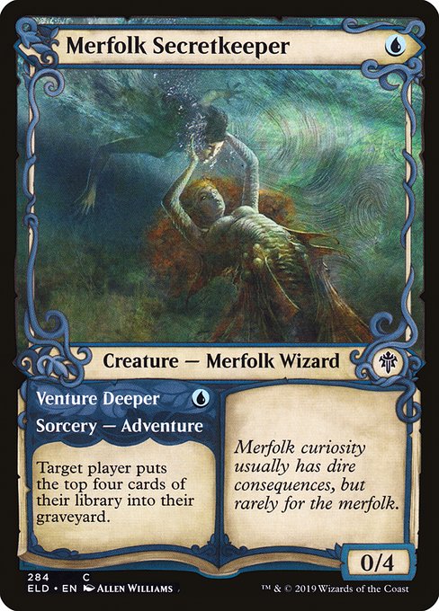 Merfolk Secretkeeper // Venture Deeper, art by Allen Williams