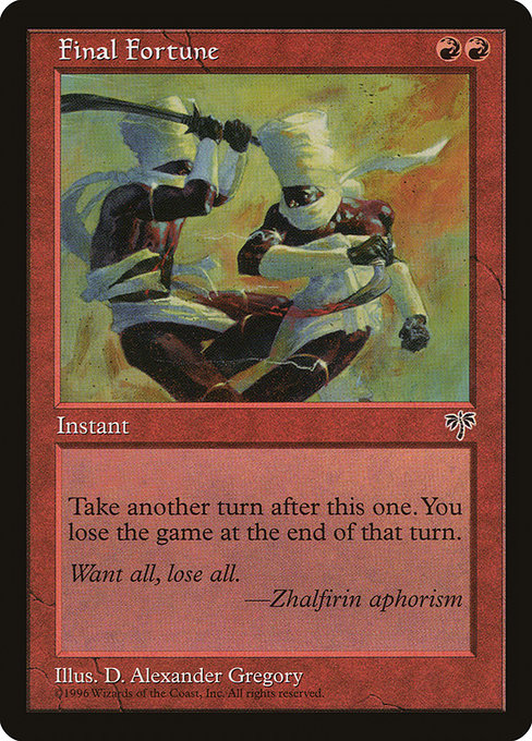 Final Fortune, art by D. Alexander Gregory