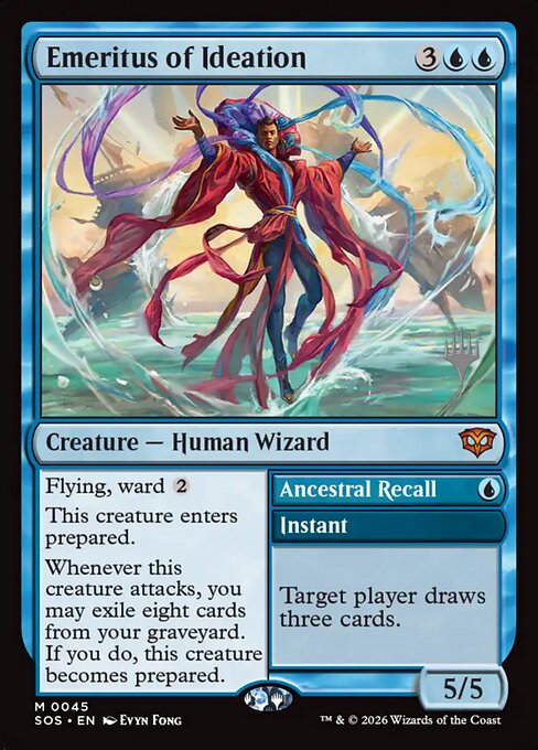 Emeritus of Ideation // Ancestral Recall, art by Evyn Fong