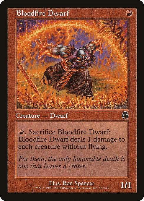 Bloodfire Dwarf, art by Ron Spencer