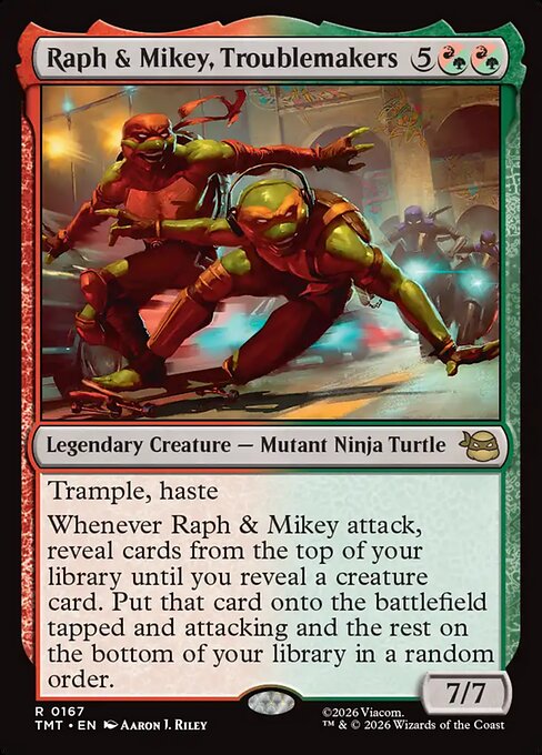 Raph & Mikey, Troublemakers, art by Aaron J. Riley
