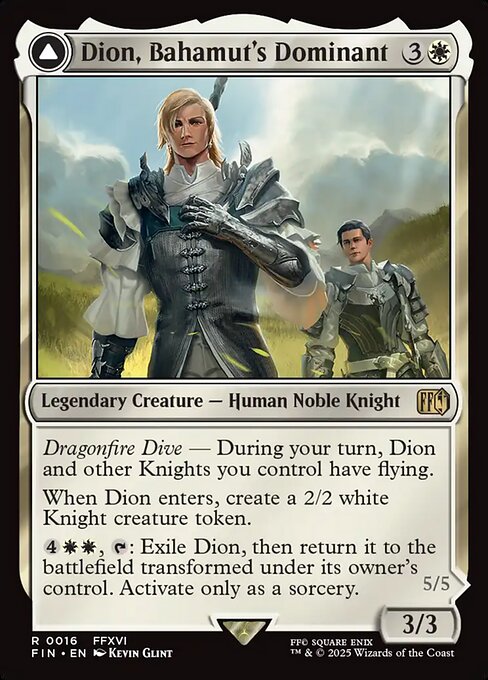 Dion, Bahamut's Dominant // Bahamut, Warden of Light, art by Kevin Glint