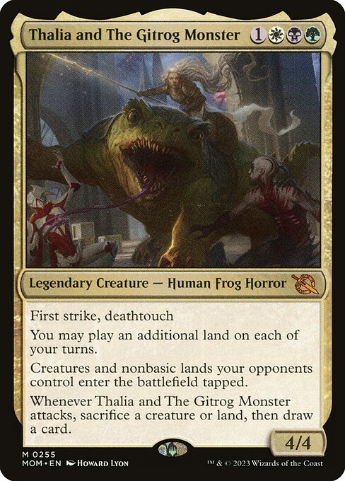 Thalia and The Gitrog Monster, art by Howard Lyon