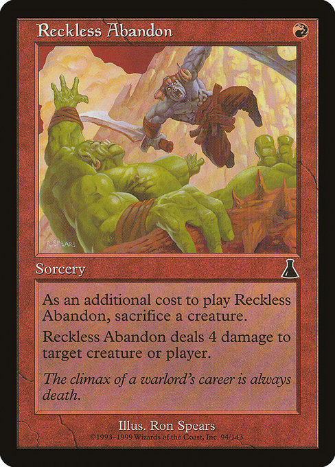 Reckless Abandon, art by Ron Spears