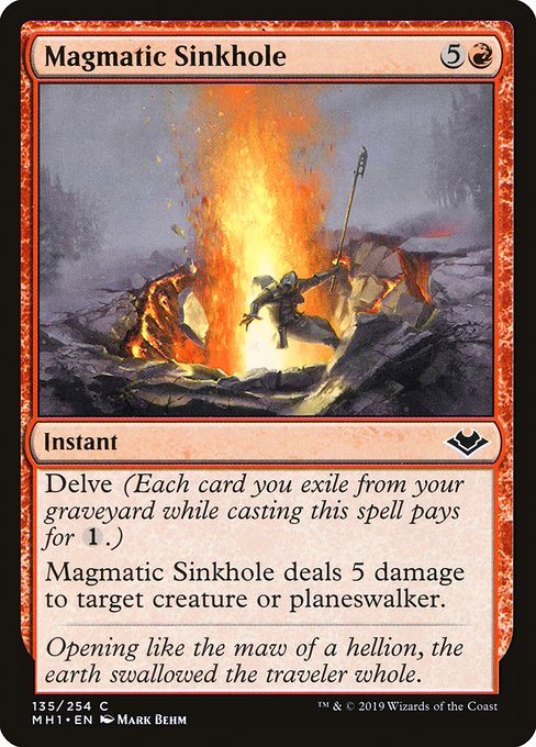 Magmatic Sinkhole, art by Mark Behm