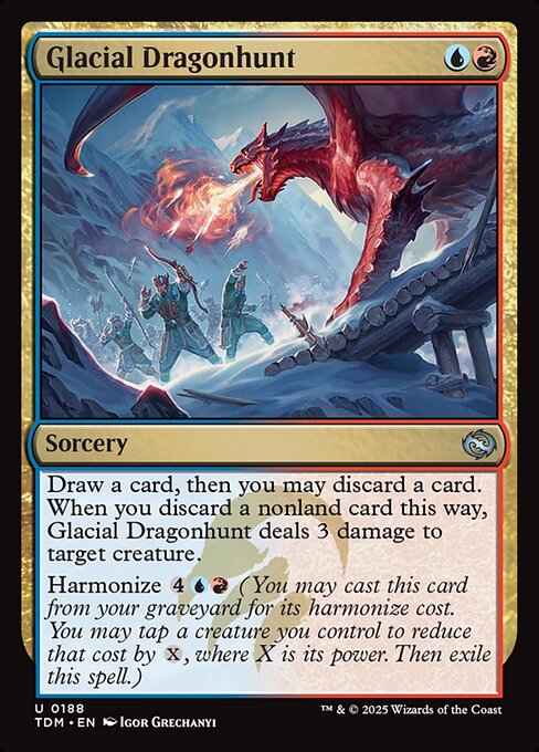 Glacial Dragonhunt, art by Igor Grechanyi