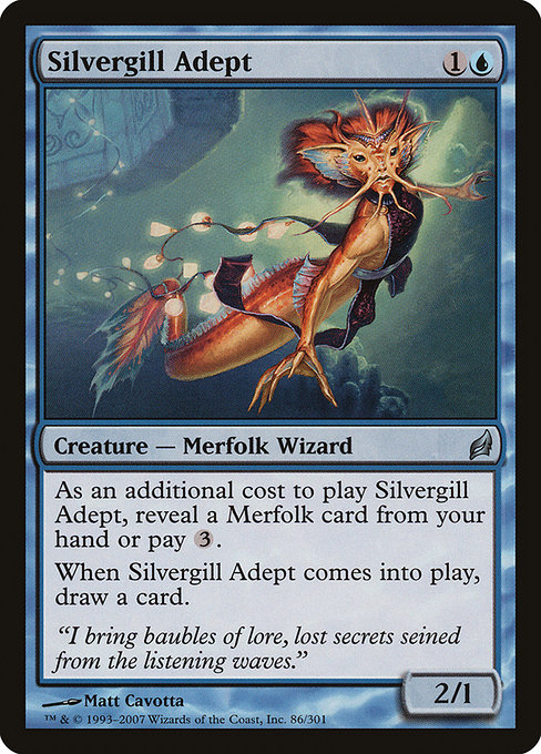 Silvergill Adept, art by Matt Cavotta