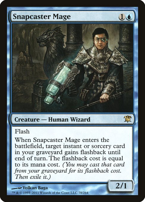 Snapcaster Mage, art by Volkan Baǵa
