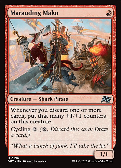 Marauding Mako, art by Alix Branwyn