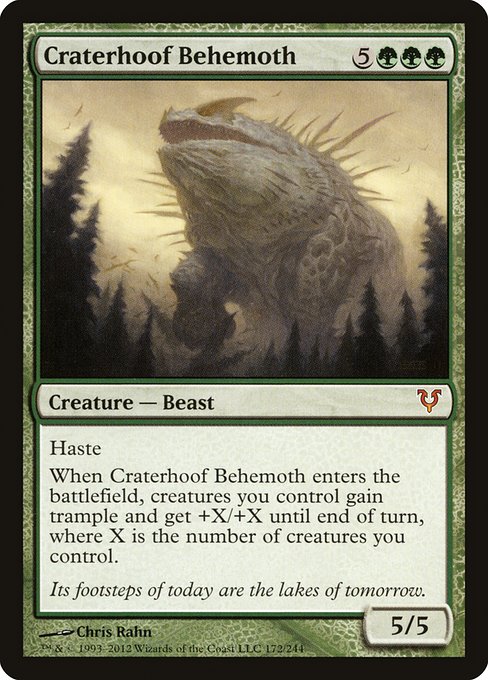 Craterhoof Behemoth, art by Chris Rahn