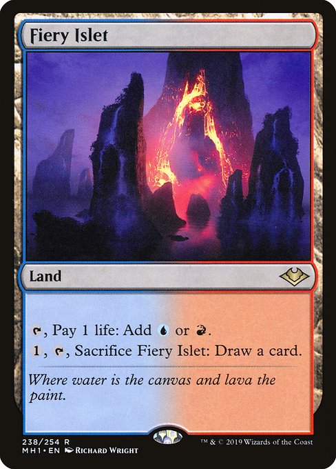 Fiery Islet, art by Richard Wright