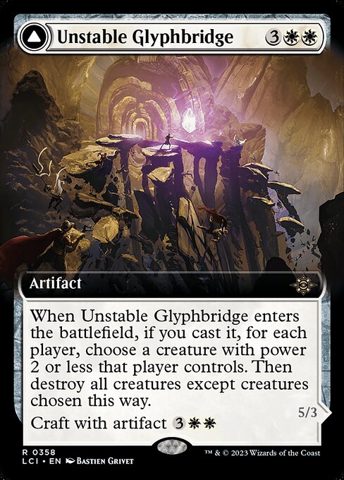 Unstable Glyphbridge // Sandswirl Wanderglyph, art by Bastien Grivet