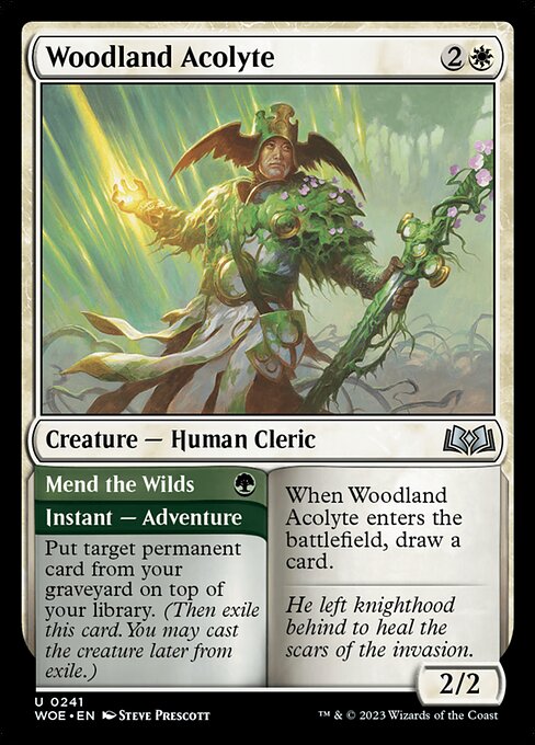 Woodland Acolyte // Mend the Wilds, art by Steve Prescott
