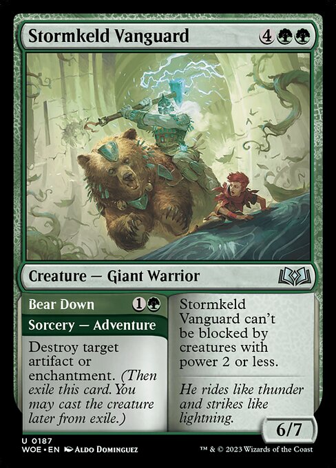 Stormkeld Vanguard // Bear Down, art by Aldo Domínguez