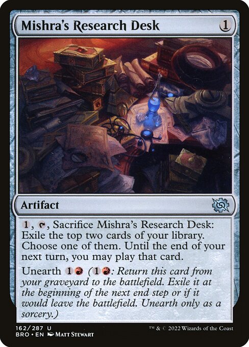 Mishra's Research Desk, art by Matt Stewart